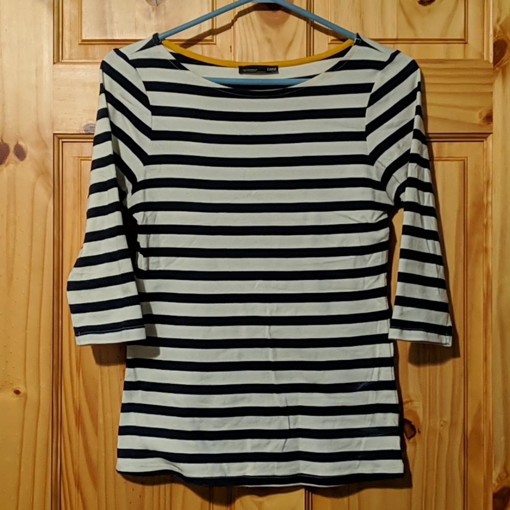 Zara 3/4 sleeve boatneck